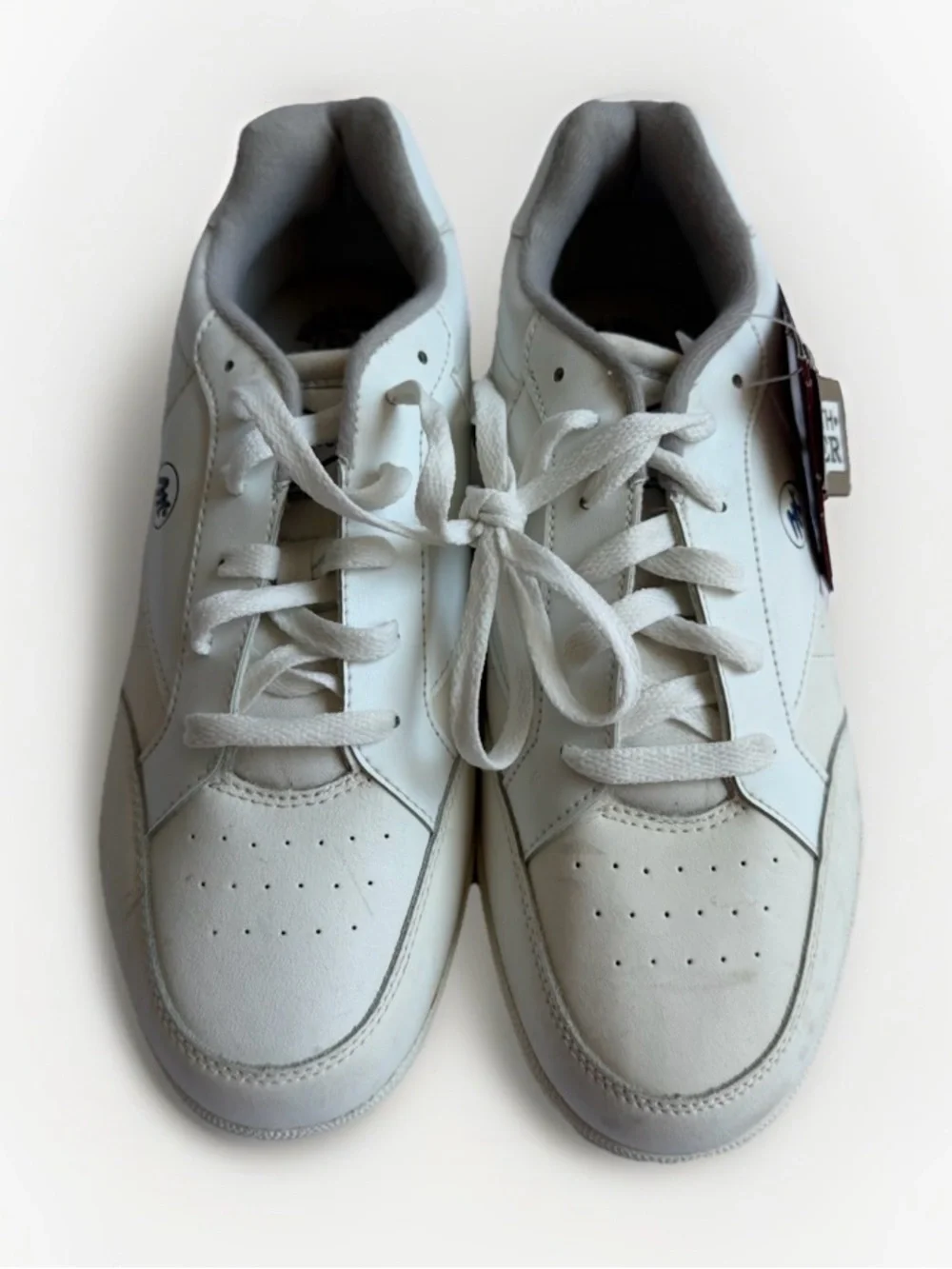 MacGregor Vintage 90s Leather Court Sneakers White Grey Walking Shoes Men 8.5 W